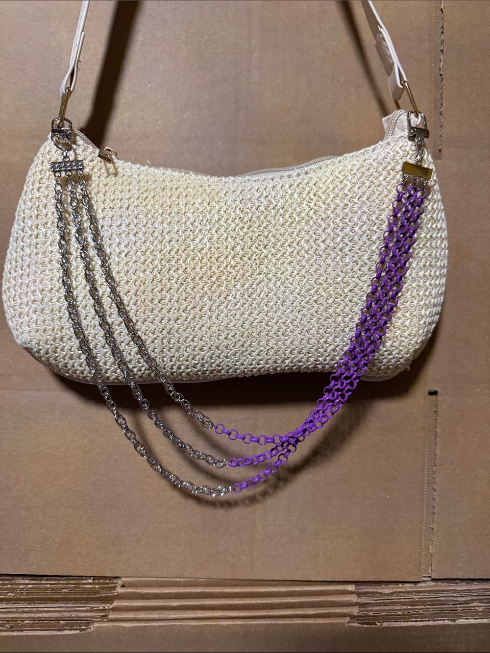 Purple and Silver Accent Chain